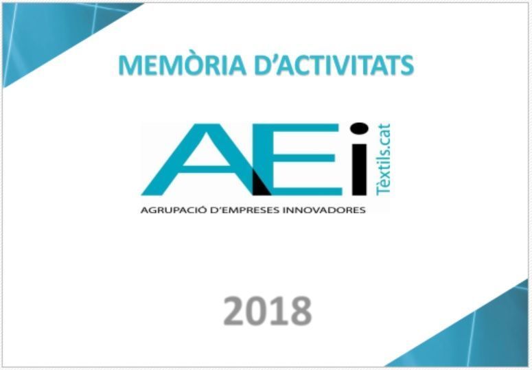 AEI Tèxtils’ report of activities 2018