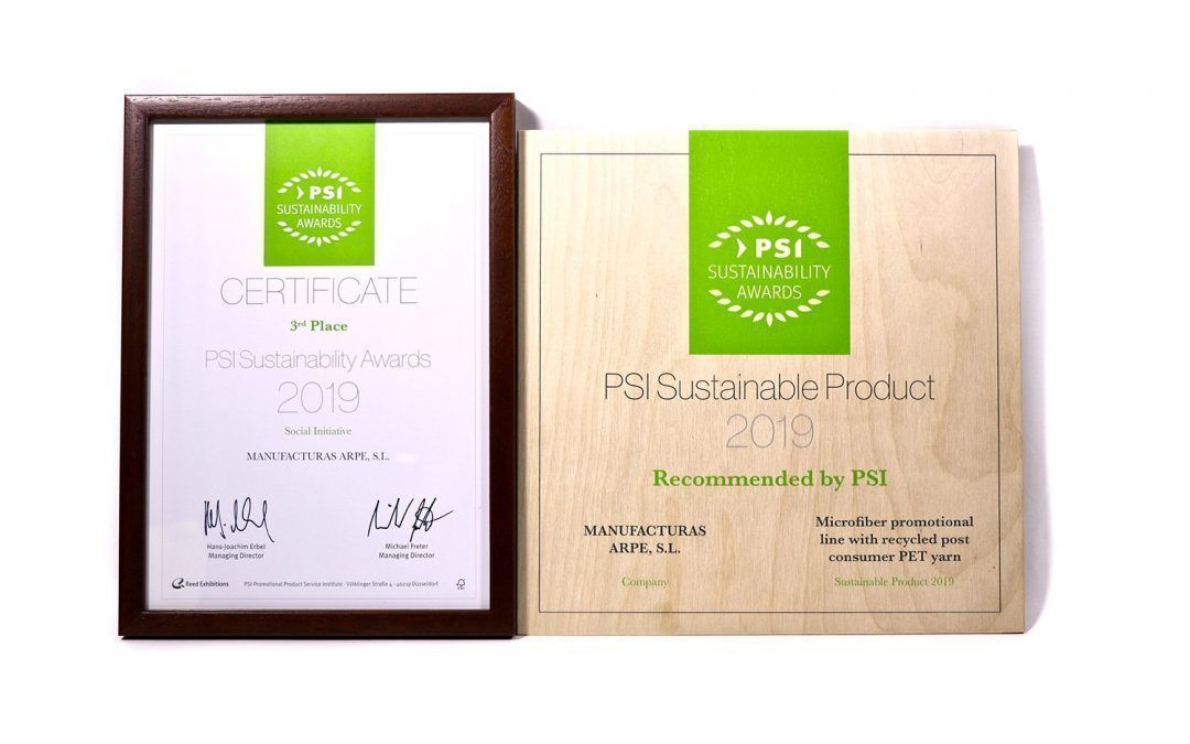 ARPE rep el premi Sustainability Awards, atorgat per PSI
