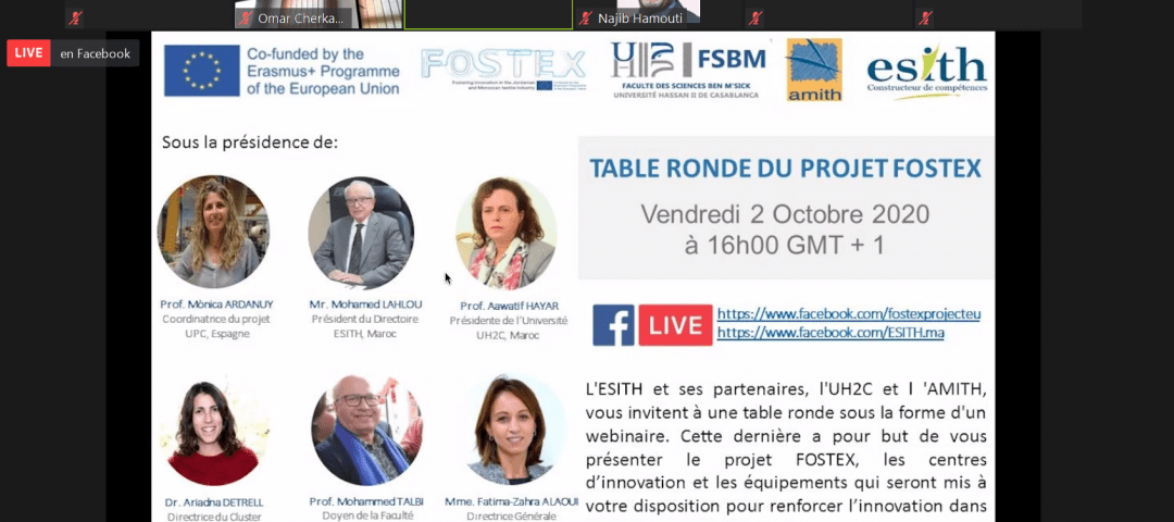We participated in a virtual roundtable organized by FOSTEX partners in Morocco